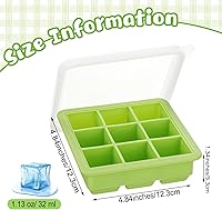 Vista 2 de Rtteri Bandeja de almacenamiento de silicona para congeladores de alimentos para bebés con tapas para leche materna para alimentos para bebés, purés