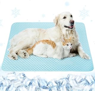 SuBleer Upgraded Self-Cooling Dog Mat - Breathable Pet Cooling Pad for Dogs & Cats, Washable, Indoor Outdoor Use, Multiple Sizes