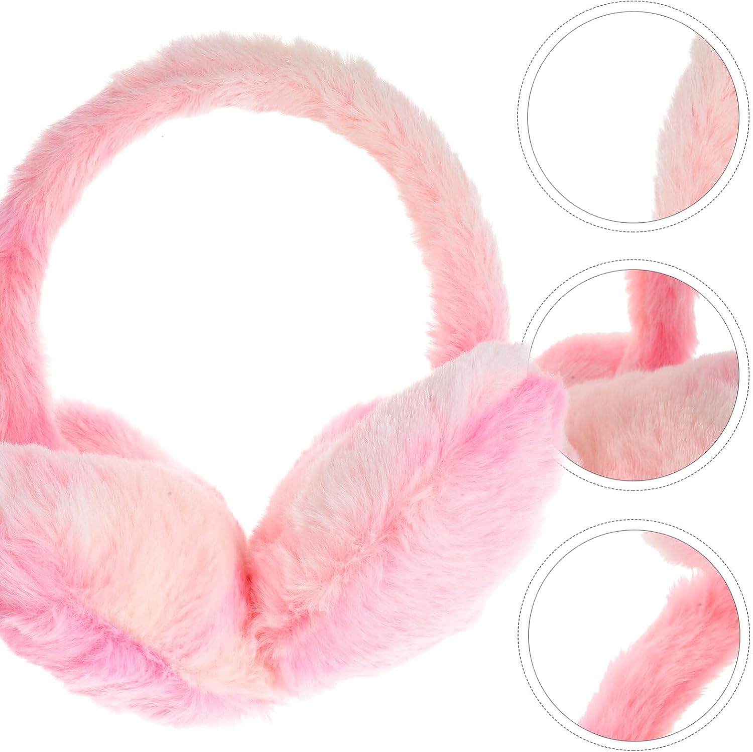 Holibanna Fuzzy Heart Shape Ear Warmers for Plush Cold Weather Ear Covers for Boys and Girls Adults Stylish Windproof Earmuffs for Outdoor Activities for Skiing and Play