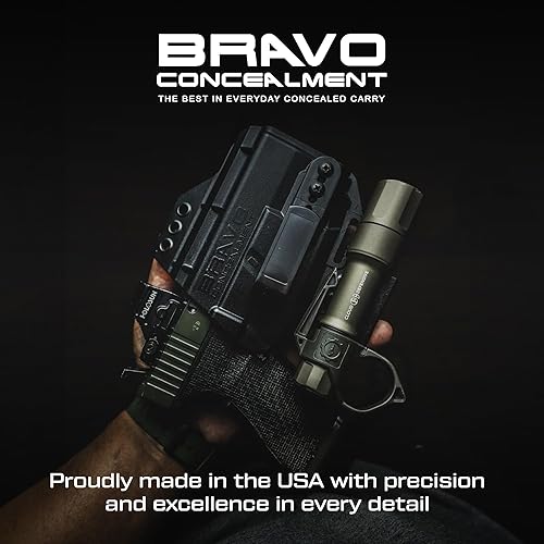 Miniatura 8 de Funda para S&W M&P 9,40 2.0 (4"-4.25") con Streamlight TLR-1 - Funda IWB para transporte ocultoajuste personalizado a su pistola - Bravo Concealment