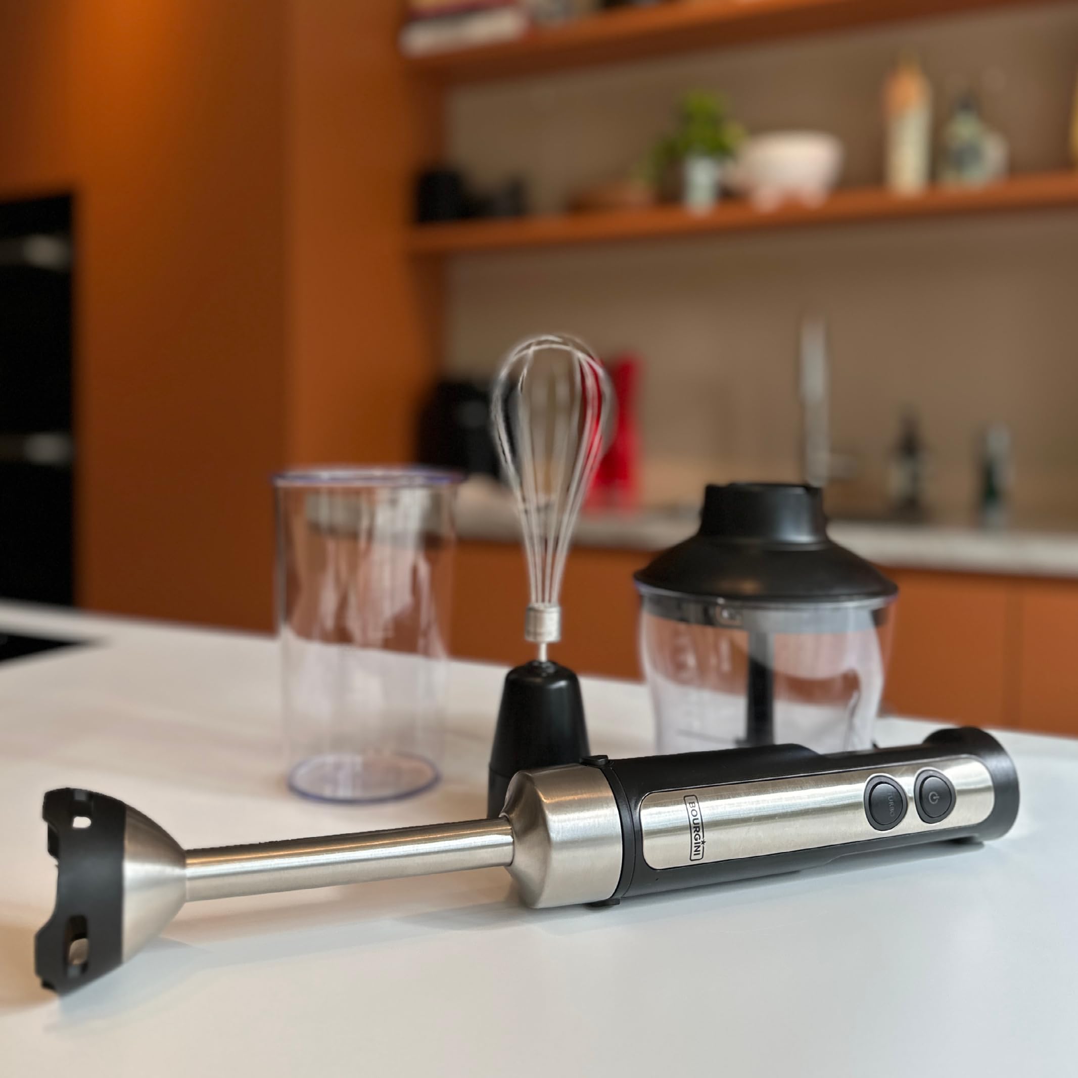 Bourgini Classic – bardzo wydajny blender ręczny z 20 prędkościami i trybem turbo – rozdrabniacz – 1200 W.