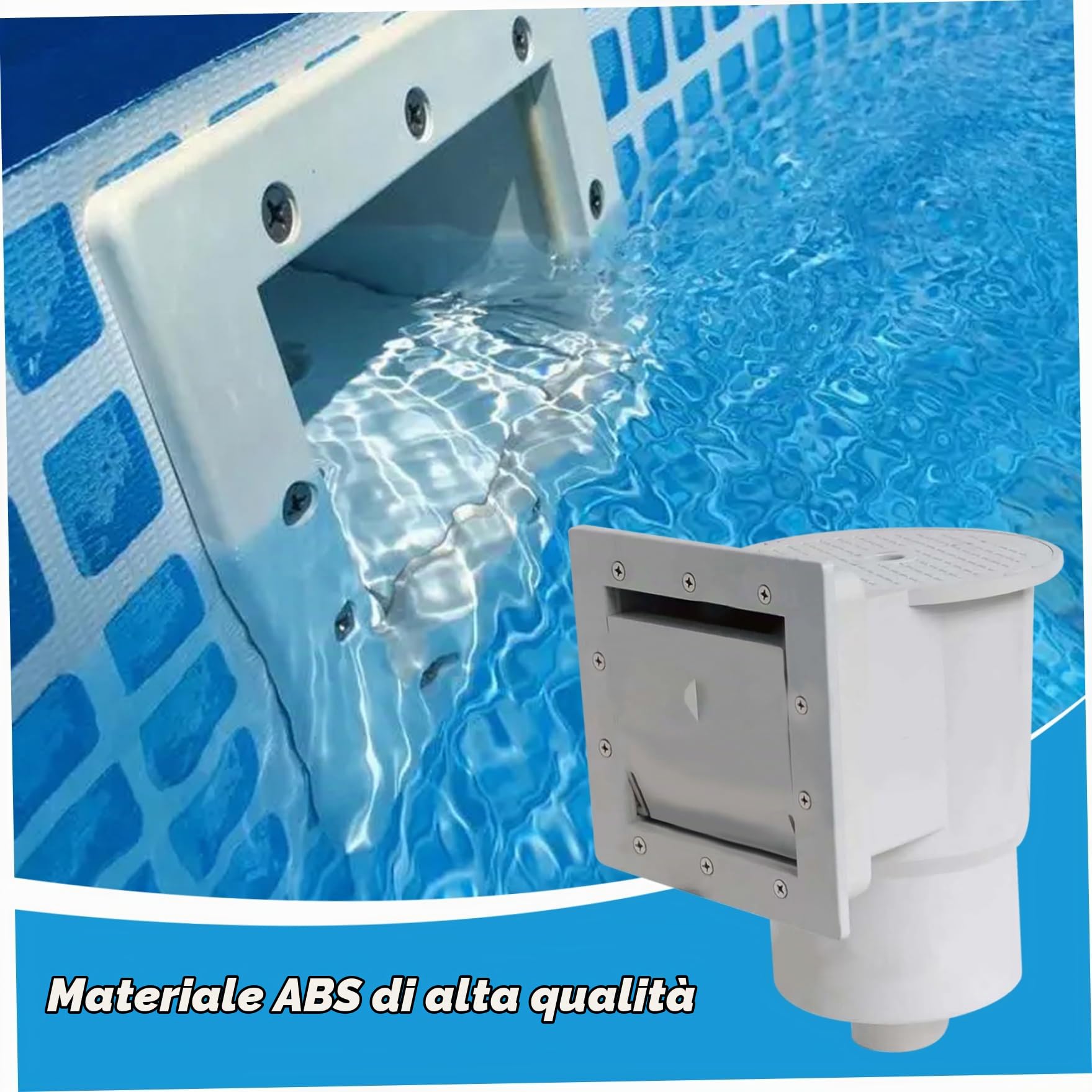 Skimmer della Piscina Fuori Terra 1 Set Skimmer della Piscina di Ricambio ABS per Foglie e detriti rimozione degli Accessori Fuori Terra