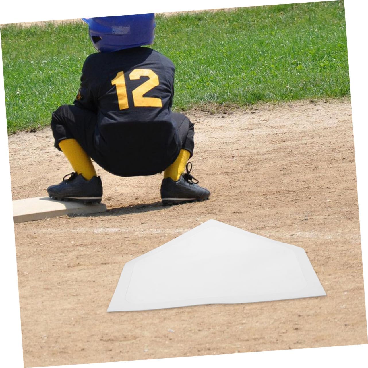 KICHOUSE 3pcs Baseball Training Plate Home Plate Markers Pitcher Training Mat Portable Pitching Mound for Practice
