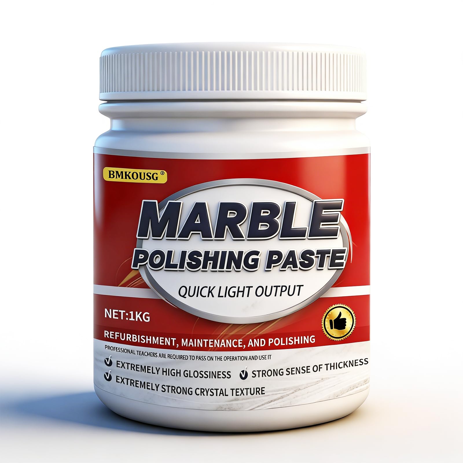 Marble Polishing Paste, Natural Stone Gloss Polish, Granite Shine Restorer & Sealer, Protectant | Polish Cleaner for Granite, Quartz, Travertine, Kitchen Countertop (1kg)