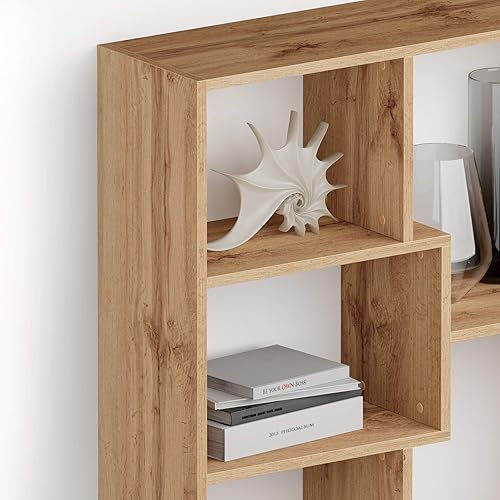 Miniatura 4 de Mobili Fiver, Librería XS Iacopo (63,31 x 31,5 in), Madera rústica, Acabado laminado, Made in Italy