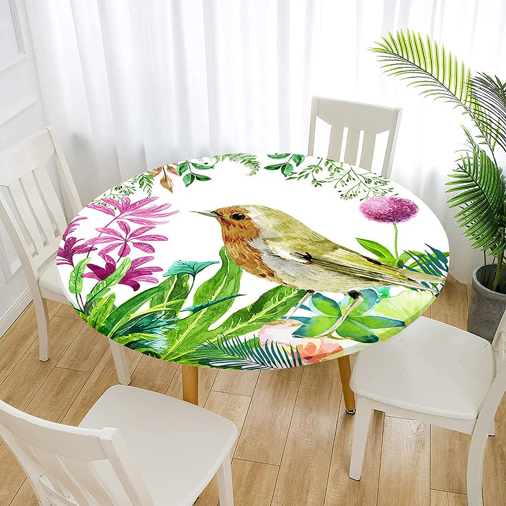 Nappe Ronde Anti-Taches - Microfibre Imperméable - Pigeon - 90cm