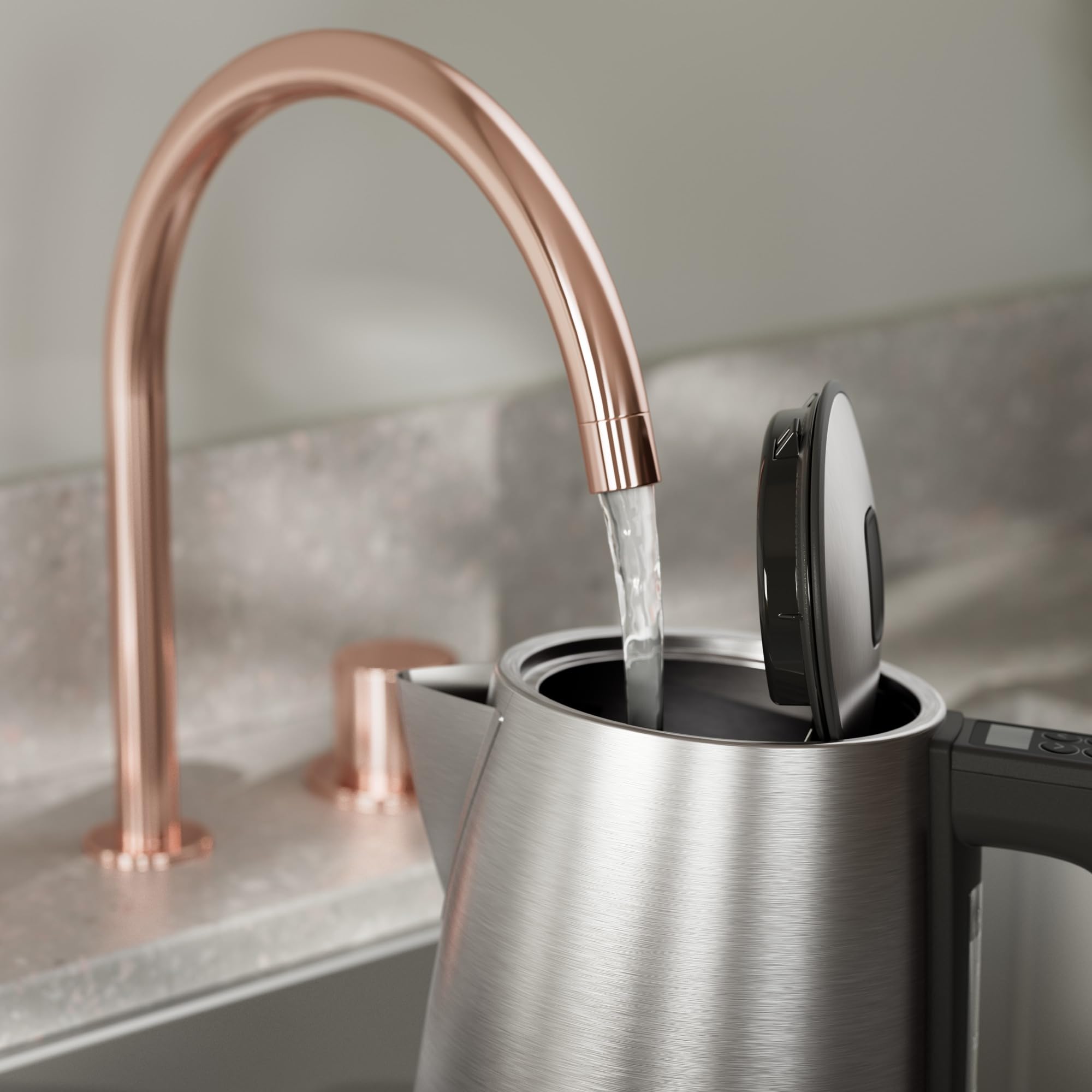 Electrolux Create 5 Bouilloire Électrique E5K1-6ST, Capacité 1,7 L, Fonctions Turbo et Maintien au Chaud, Contrôle précis de la Température, Arrêt Automatique, Design Élégant et Compact, Inox