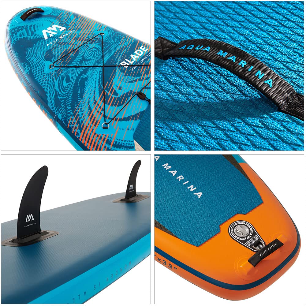 Aqua Marina Ostrze, Windsurfing nadmuchiwana deska SUP (iSUP), długość 320 cm, niebieski, 2022