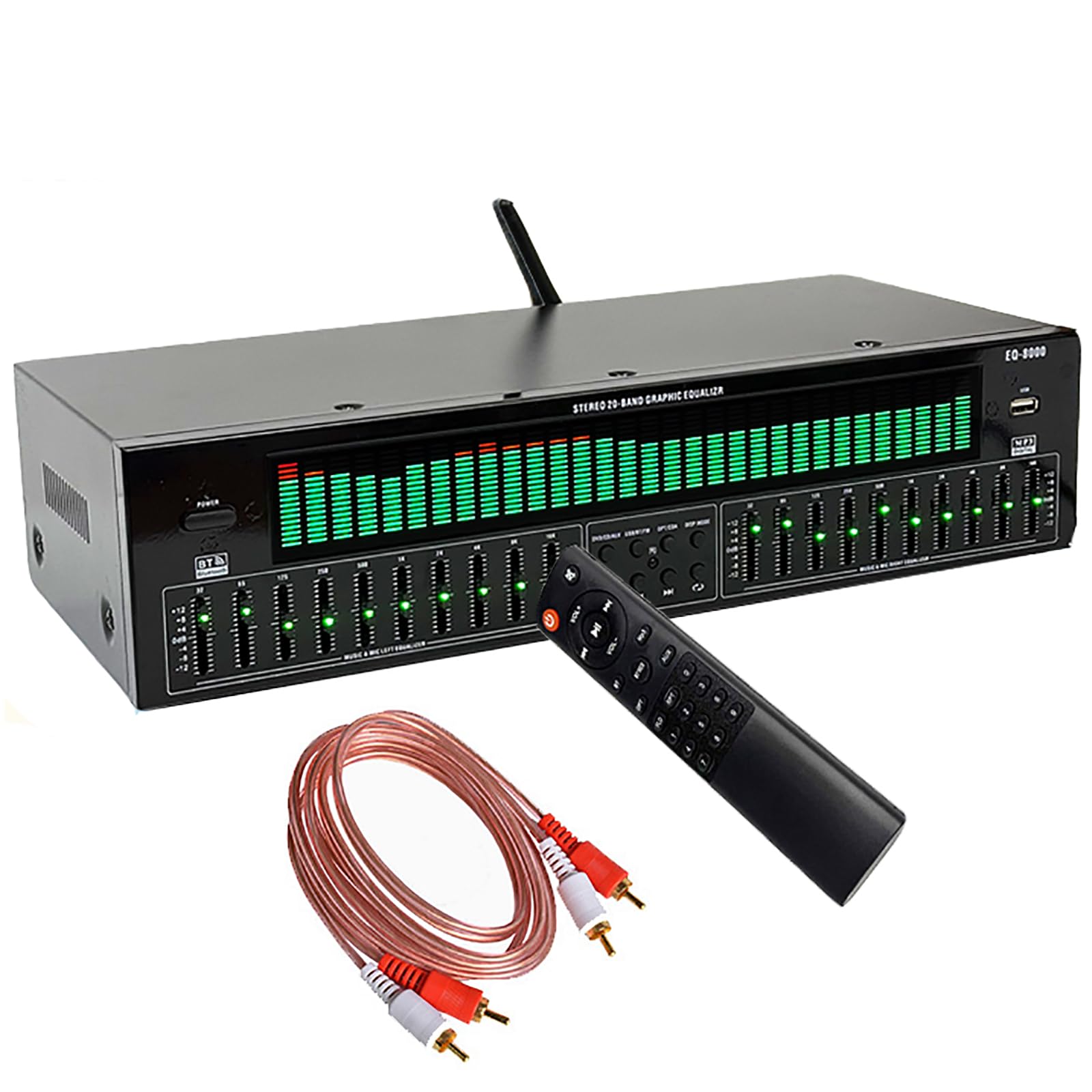 Égaliseur numérique 31 bandes pour corriger l'acoustique via décodage coaxial optique