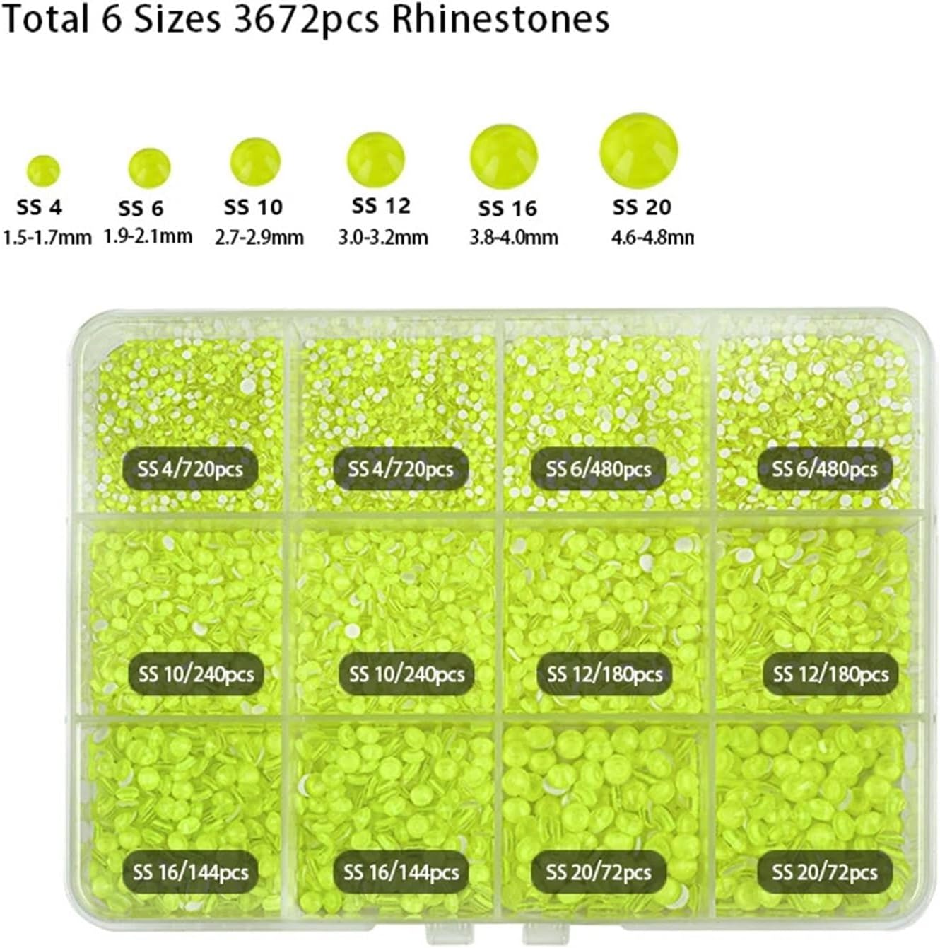 Bedazzler Kit with Rhinestone 3 Box 12Grib Mix Sizes Rhinestones Set Glass Flatback for Nails Art Glue On Stone for Adding Sparkly Bling to Bags,Nails,Decors(Rose)