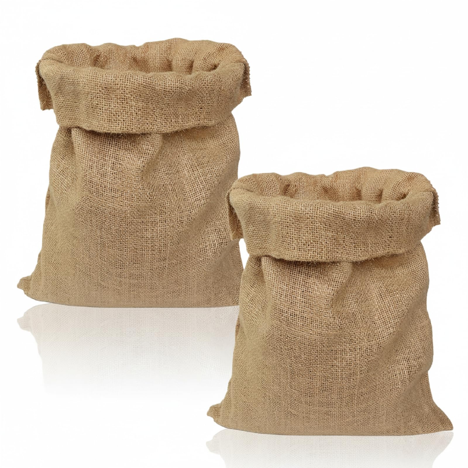 2 Pack Large Hessian Potato Sack, 60 X 40cm Hessian Large Jute Sacks