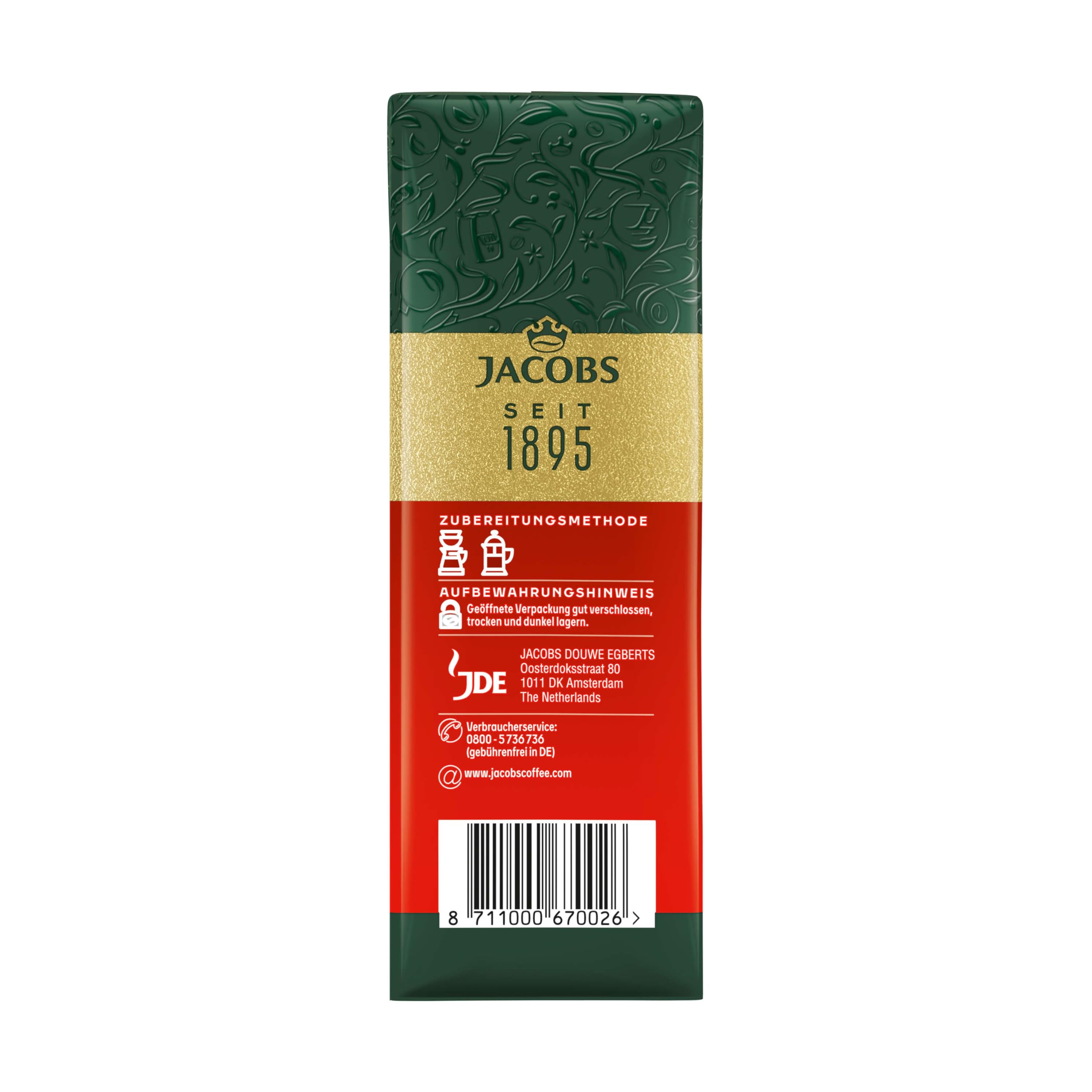 Jacobs Meisterröstung, 12er Pack Filterkaffee (12 x 500 g)