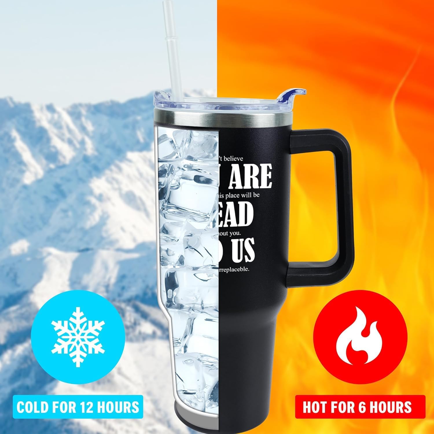 Going Away Gifts for Coworkers Women Men, You Are Dead To Us 40oz Tumbler with Handle and Straw, Coworker Leaving, Farewell Gift - New Job, Goodbye, Good Luck Gifts - Image 2