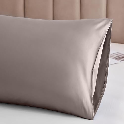 Miniatura 7 de Oubonun Funda de almohada corporal 100% algodón, 800 hilos, 21 x 54 pulgadas, absorbente de humedad y transpirable, funda de almohada prémium para