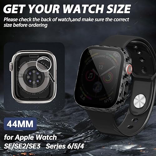 Miniatura 2 de Paquete de 2 fundas con protector de pantalla de privacidad para Apple Watch SE 3 (2025) SE2 SESeries 654 de 1.732 pulgadas (1.732 in), antimirado
