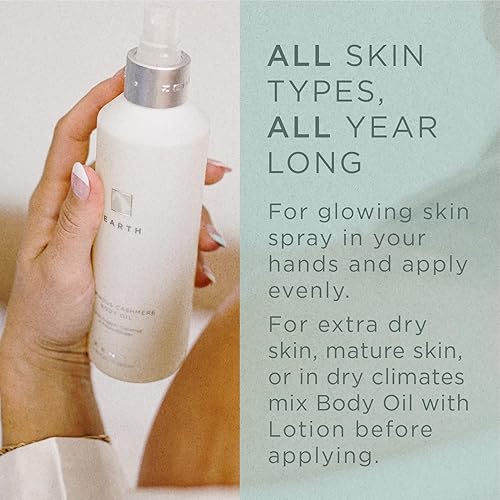 Miniatura 7 de Zents Set de loción corporal y aceite de cachemira (tierra), loción probiótica antienvejecimiento, suaviza e hidrata la piel con aceite de coco