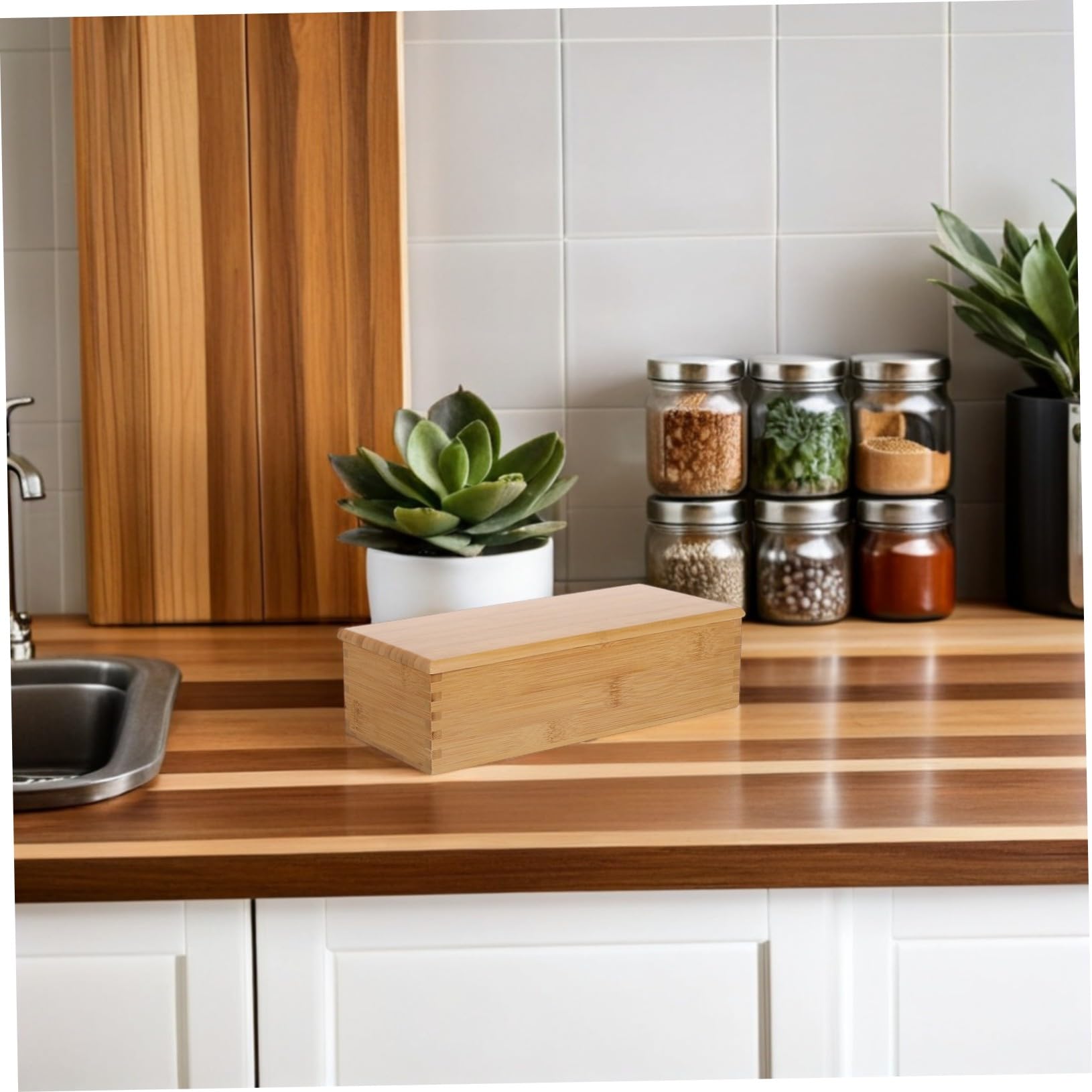 STOBAZA Support De Rangement Pour Baguettes Cuillères Baguettes Tiroir De Cuisine Ustensiles Support Pour Comptoir Kaki