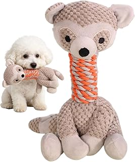 Squeaky Dog Toys - Plush Stuffed Animal Shape Teething Game | Rope-Reinforced Plush Dog Toy Outdoor Garden Lawn Backyard Training Park Camping