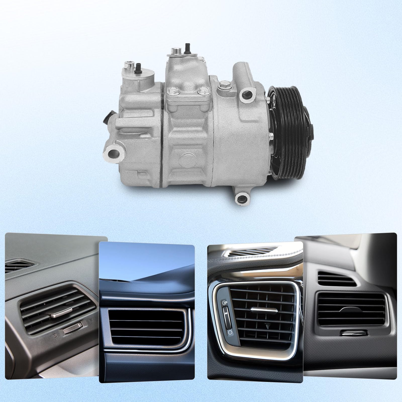 Compresor de aire acondicionado compatible con VW AUDI A3 Skoda Octavia 1.4 1.6 1.8 2.0T FSI 1K0820859F Replace