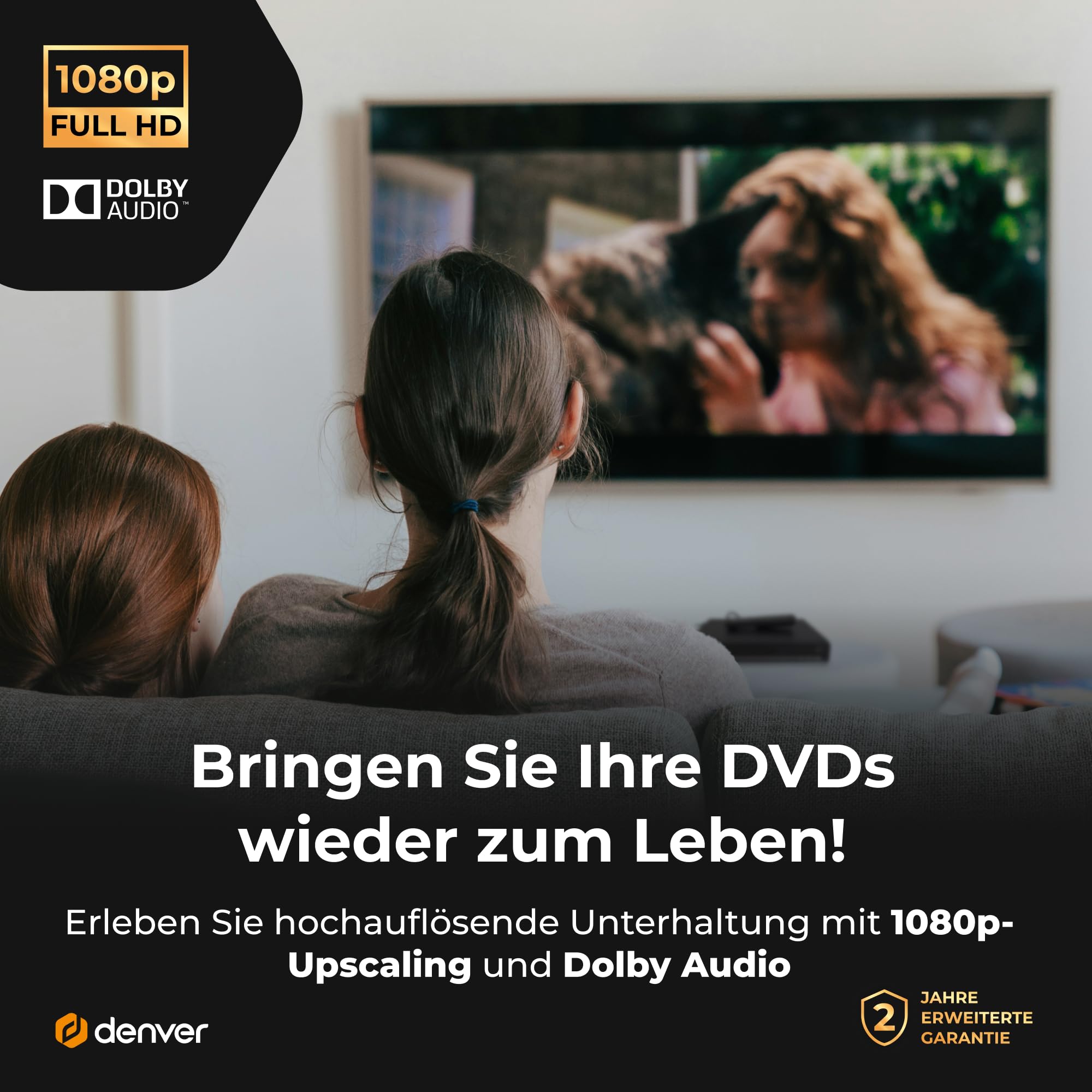 Denver DVH-7787MK3 DVD Player – Region-Free mit HDMI, Scart & USB-Verbindung – 1080p Upscaling Dolby Digital Sound & Fernbedienung