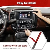 Vista 5 de RT-TCZ para Panel de Tablero de Silverado Cubierta de Embellecedor de Moldura de Fibra de Carbono para GMC Sierra Chevy Silverado 2014-2017 Negro