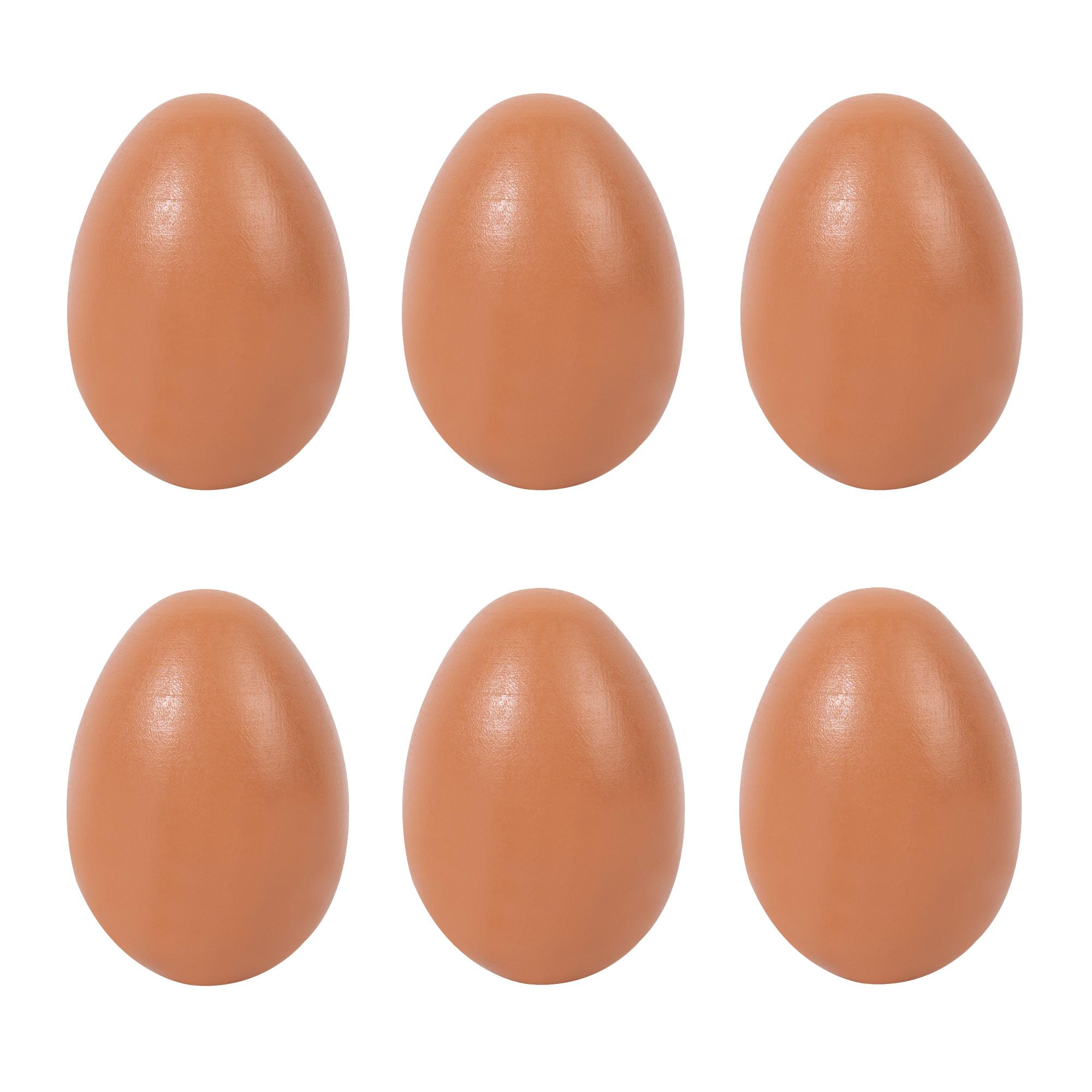 Wooden Easter Eggs,Boxed Wooden Dummy Eggs 6PCS(Brown)