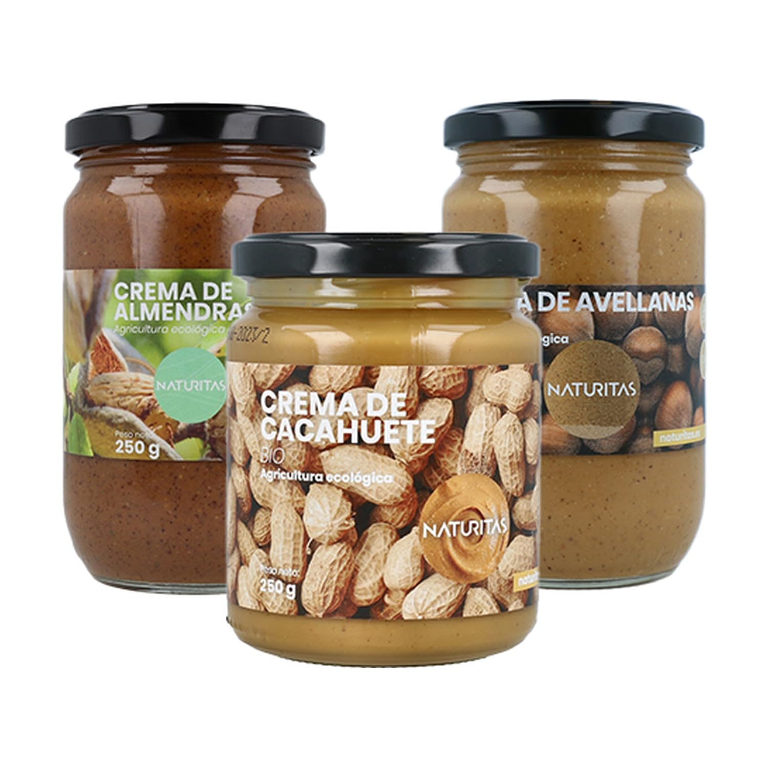 Pack cremas frutos secos bio | 3 unidades | Naturitas Essentials | Crema de almendras tostada Bio Almendras tostadas* | 1x Crema de almendras tostadas bio 250 g | Cremas para Untar