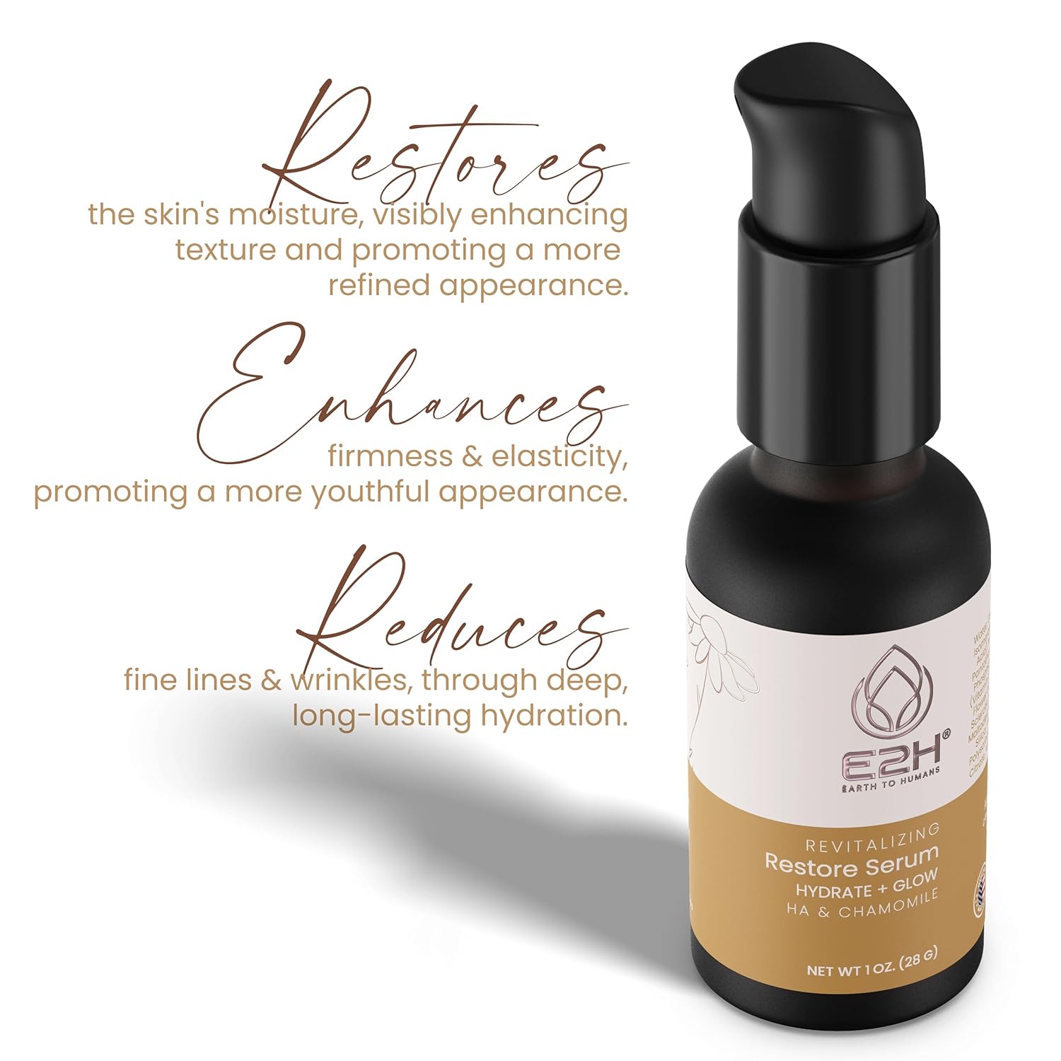 E2H Revitalizing Restore Serum with Hyaluronic Acid and Chamomile