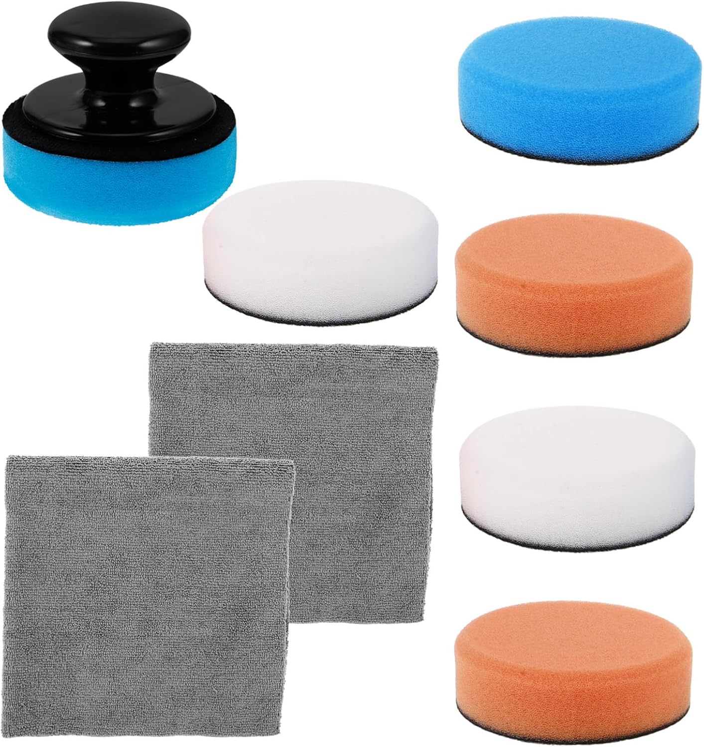 Car Wax Applicator Sponge Kit Replaceable Buffing Pads for Efficient Polishing Ergonomic Design for Comfort Multi-Functional for All Vehicle Types