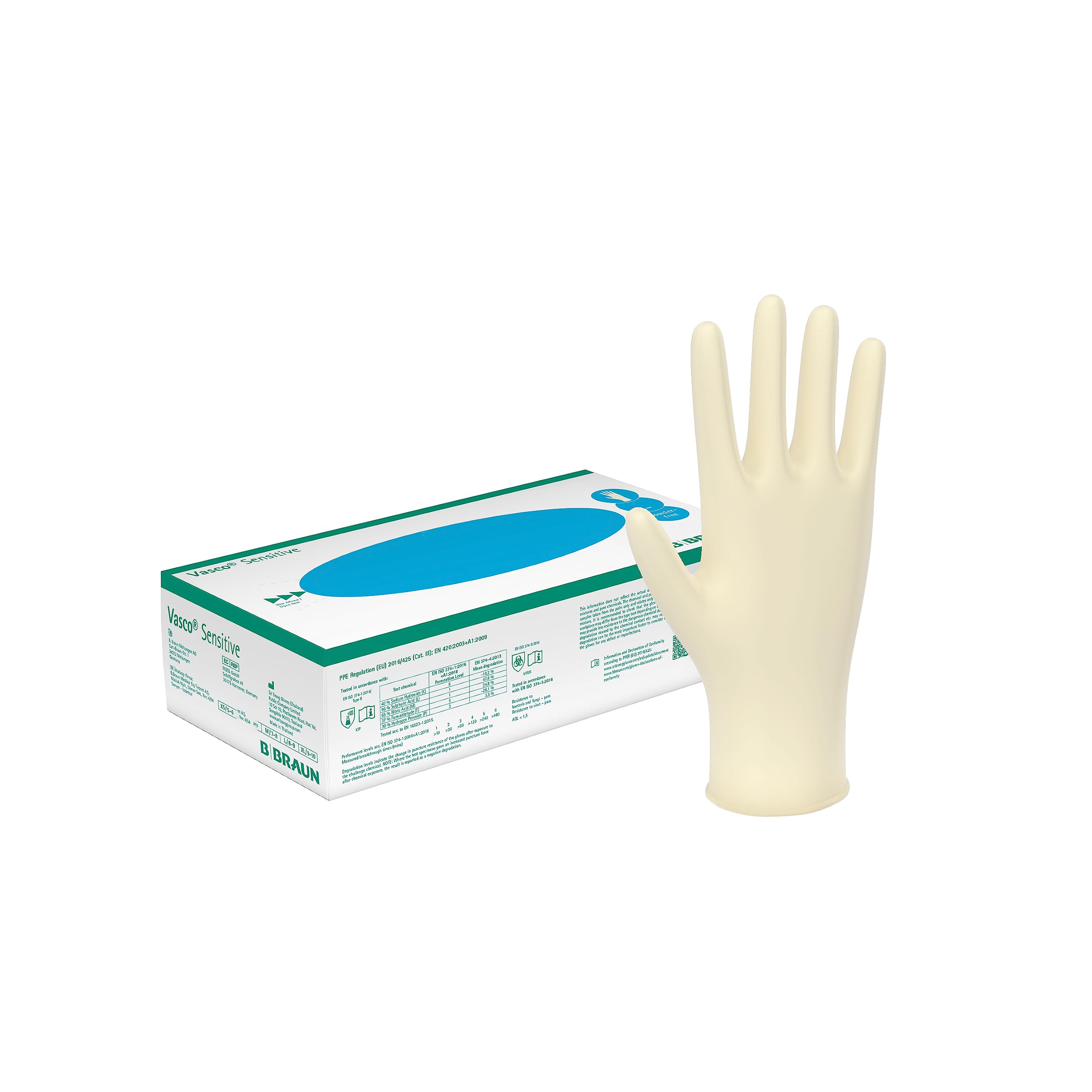 Gants en latex stérile Meditrade excellence de la protection médicale 6,5