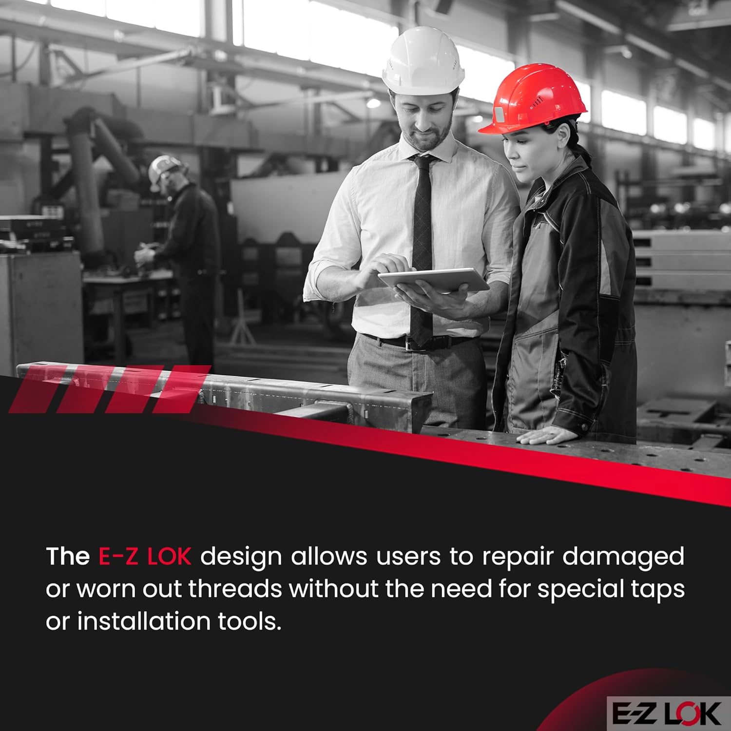 E-Z LOK - 453-12 E-Z Lok Externally Threaded Insert, 303 Stainless Steel, M12-1.75 Internal Threads, M16x2.0 External Threads, 16.99mm Length, Made in US (Pack of 5)