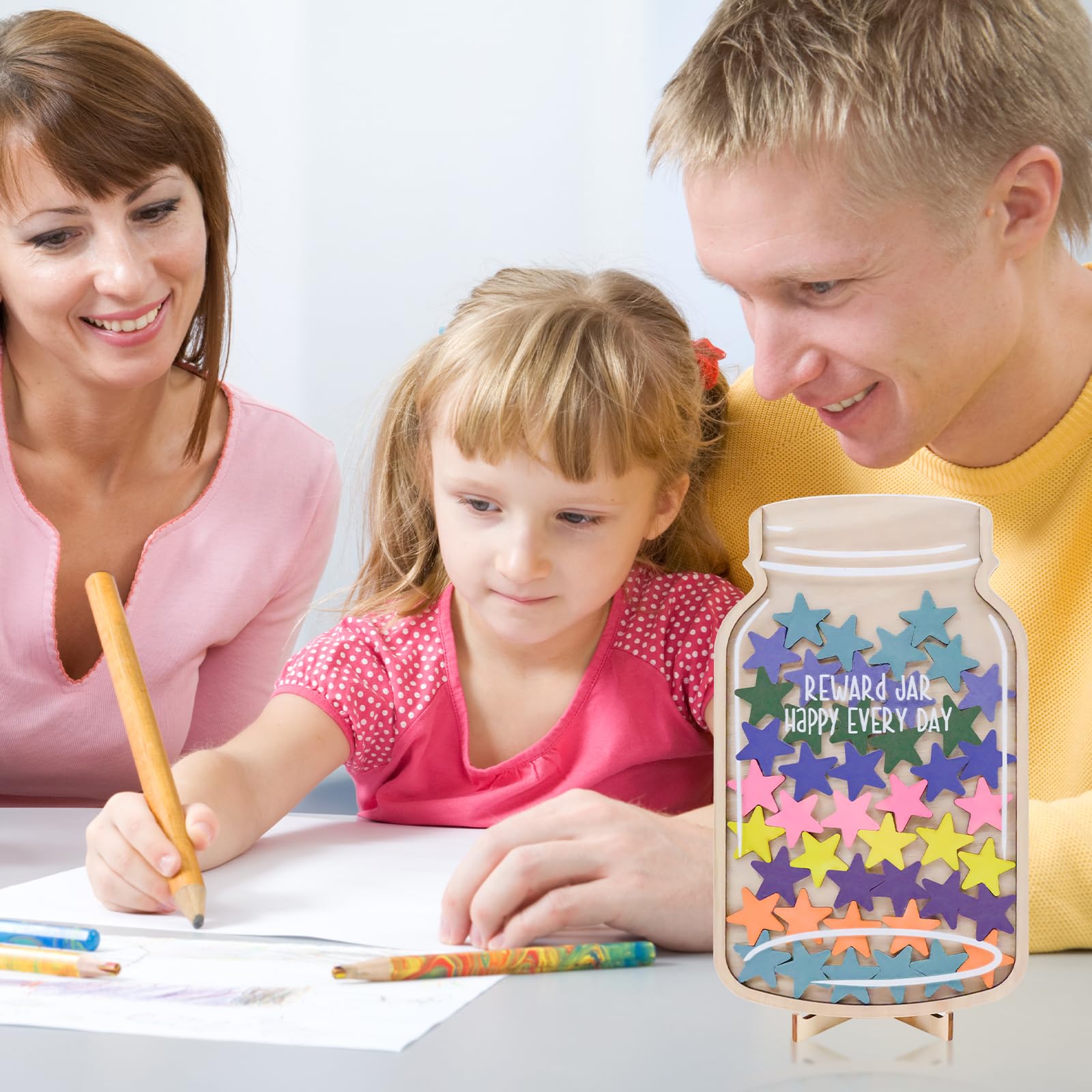 Reward Jar with 45 Stars, Star Jar Reward System - Image 4