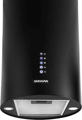 SUGGAR COIFA ILHA REDONDA QUARTZO 35 CM PRETA 220V TP3522PT