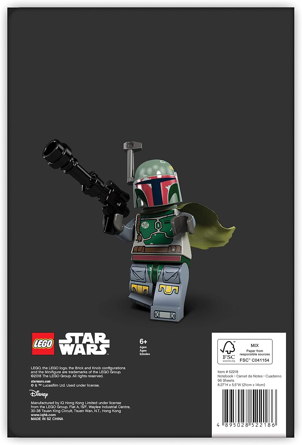 IQ LEGO Star Wars Softcover Notebook - Boba Fett (52218), 192 pages
