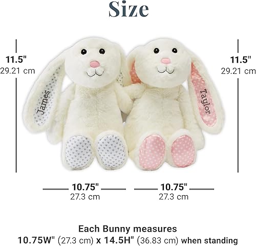 Miniatura 7 de Lets Make Memories Conejos de peluche personalizados para abrazar para parejas día de San Valentín animales de peluche