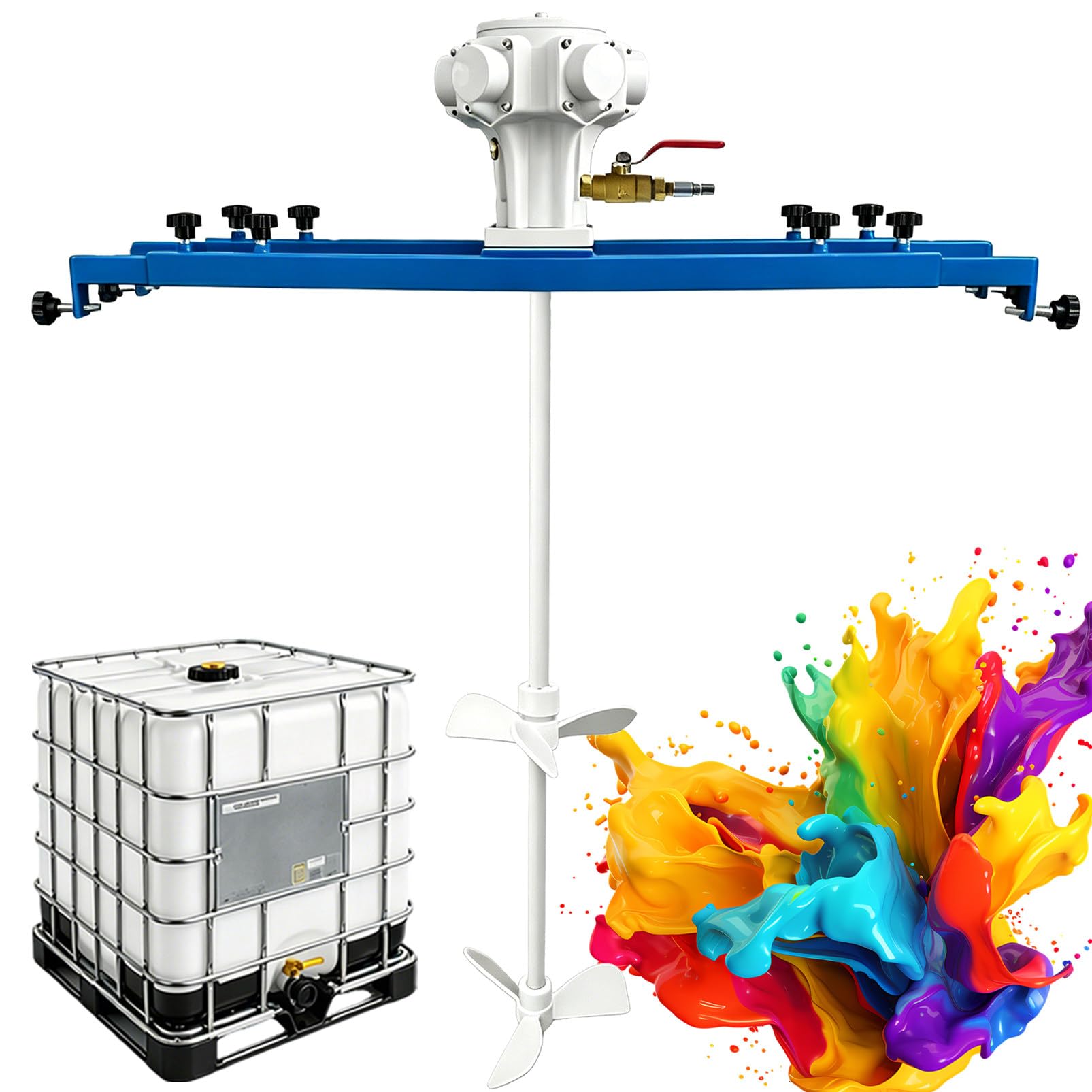LXPINGMM Pneumatic Paint Mixer,265 Gallon IBC Air Agitator,Bracket Mixer Large5Cylinder