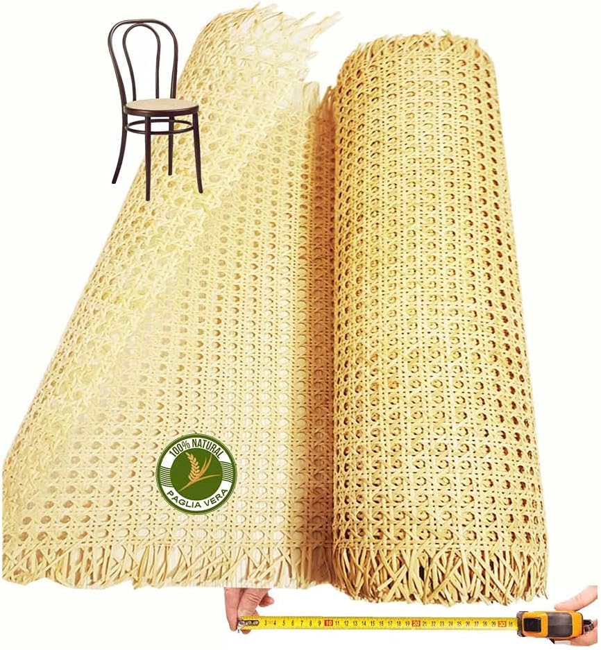 High-Quality Straw Roll, Sold by the Metre, Natural Straw Colour, Suitable for Chair Repairs, yellow
