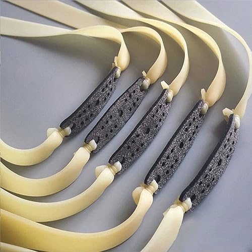 UCHAG Juego de 15 bandas de goma de hondas, cuerda elástica ancha y plana de rebote de alta velocidad para catapulta, caza.