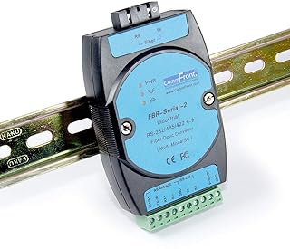 COMMFRONT Industrial RS232 /RS485 /RS422 to Fiber Optic Converter, Multi-Mode, SC Connectors, 3 Miles / 5KM (1+)