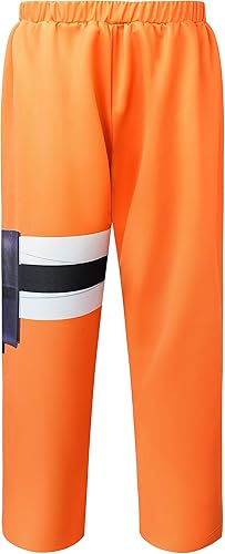 Miniatura 3 de Prinlky Shippuden Costume Kids Anime Jacket and Pants Headband Cosplay Set Manga Character Halloween Hoodie for Boys