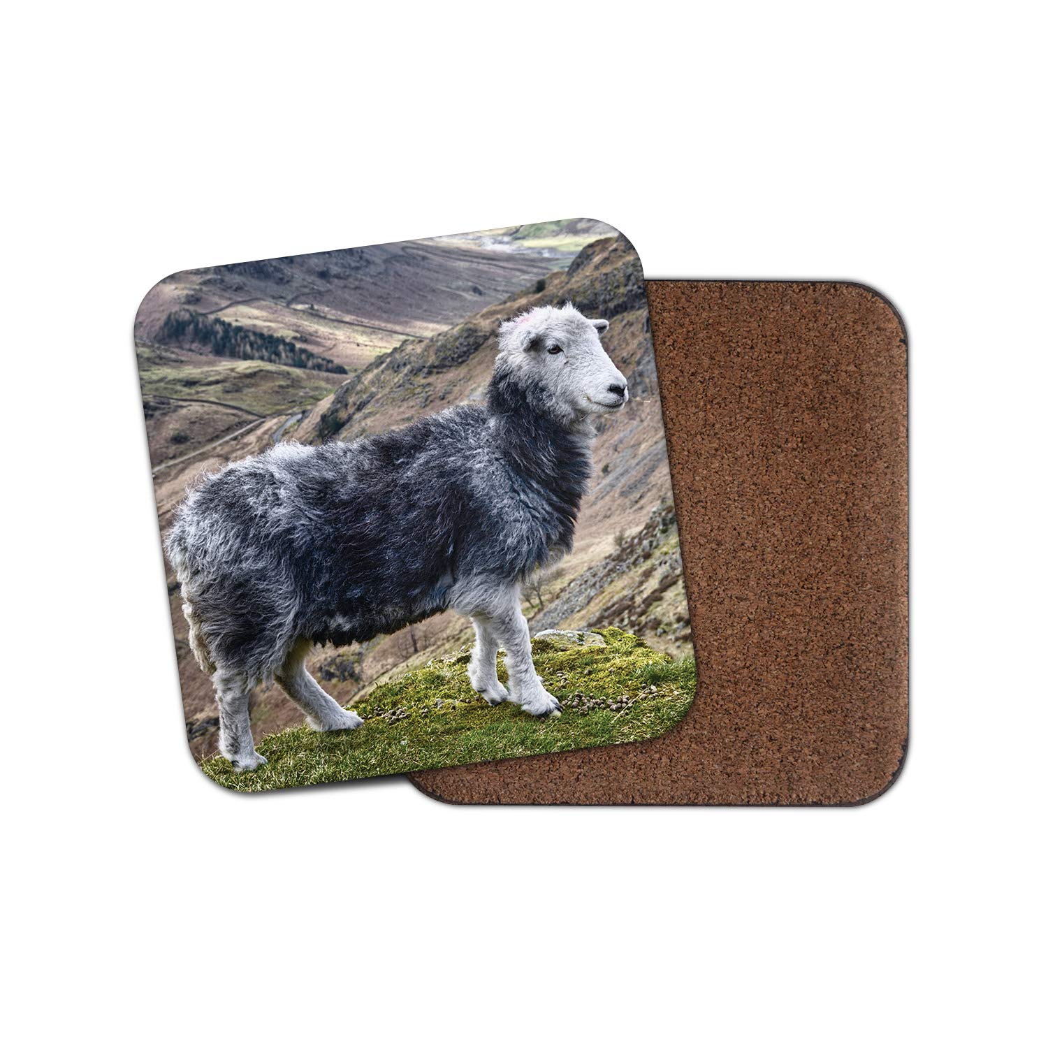 Destinationvinyl Multicolor 1 X Beautiful Herdwick Sheep Coaster - Farm Farmer Wool Lake District #12563