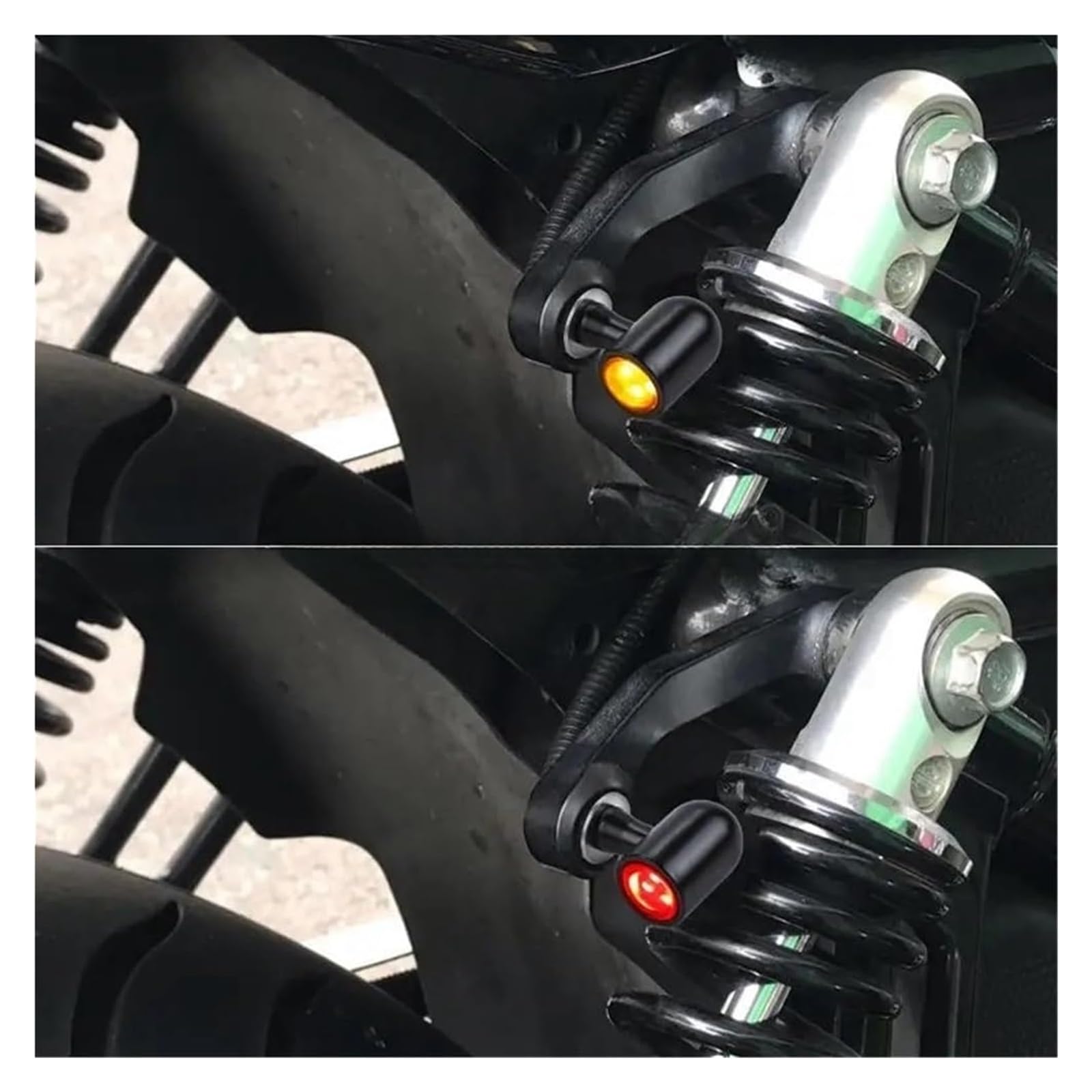 Indicatore Direzione Anteriore per Yamaha Indicatori di Direzione A 4 LED, Luce Posteriore, Freno, Diurna, Lampeggiante(2pcs Amber White)