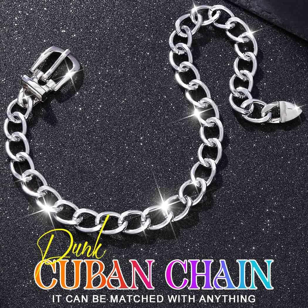 Nicute Gold Chunky Choker Necklace Cuban Link Chain Thick Belt Chain Necklace for Women - Image 3