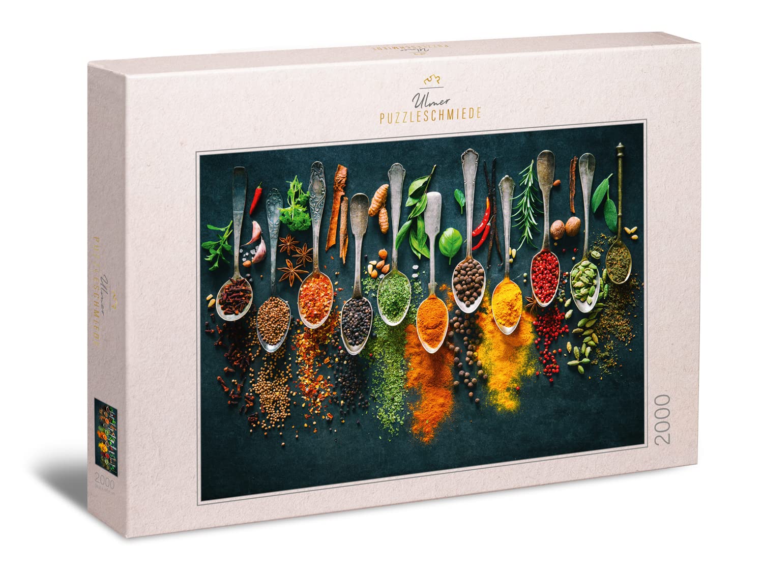 Ulmer Puzzleschmiede Puzzle 2000 Pezzi 'Erbe E Spezie' - Colori Nitidi - Design Moderno Per Cucina