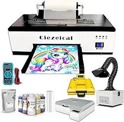 Impressora A3 DTF XP600 com impressão de alta resolução, circulação automática de tinta branca, agitação temporizada, processo de impressão eficiente para roupas