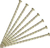 Vista 1 de Paquete de 50/100/150 estacas de jardín de 6 pulgadas, estacas de metal galvanizado dorado macizo no óxido, anclajes en espiral para bordes