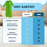 Vista 5 de Babysoy Saco de dormir de manga larga, saco de dormir de bebé a niño, elige entre la talla 0 a 24 meses
