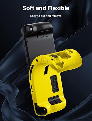 Miniatura 7 de JSAUX PC0103 - Funda protectora de silicona suave con protección completa, absorción de golpes y diseño antiarañazos, color amarillo