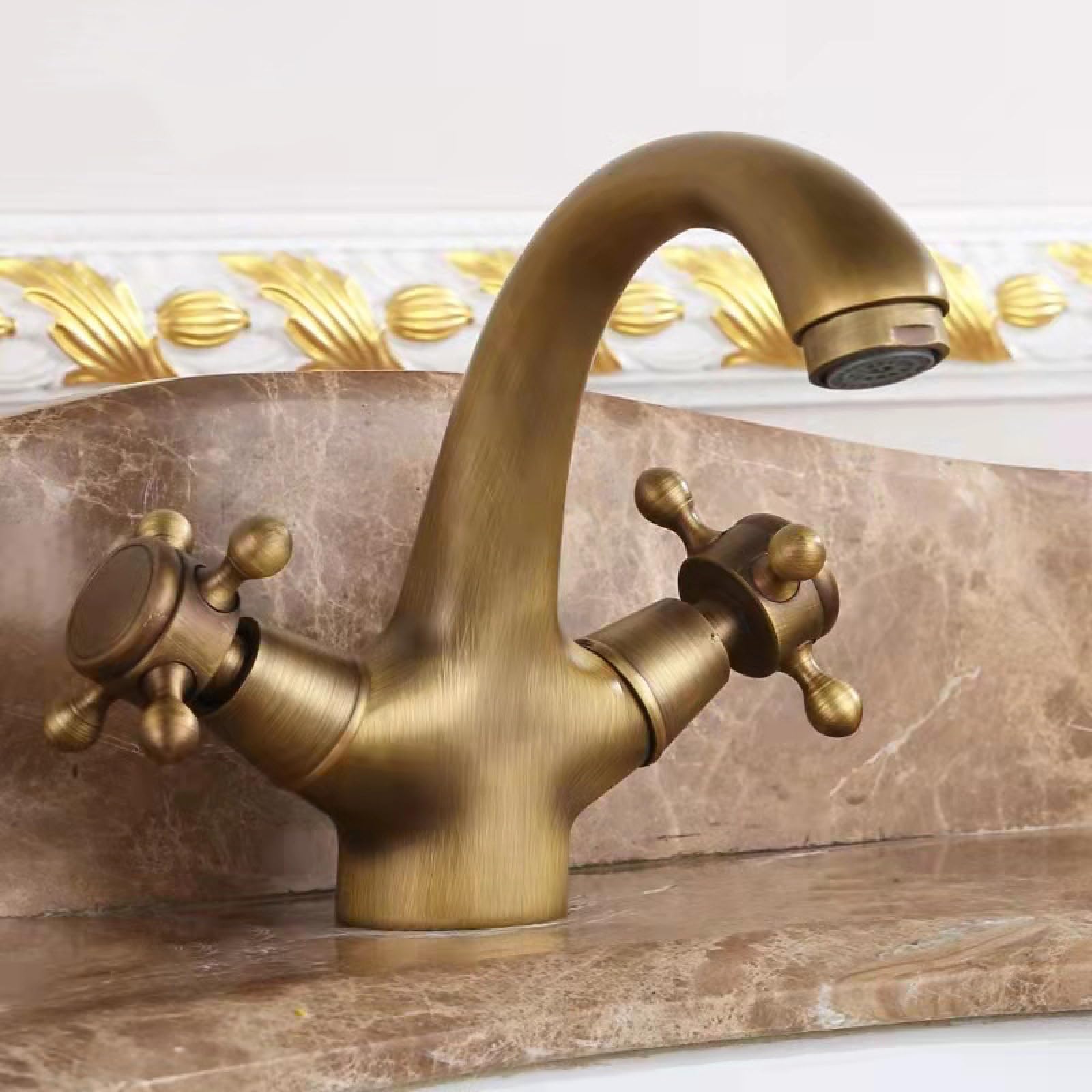 Grifo de lavabo retro vintage negro para renovar baños antiguos sin cambiar de tuberías 8