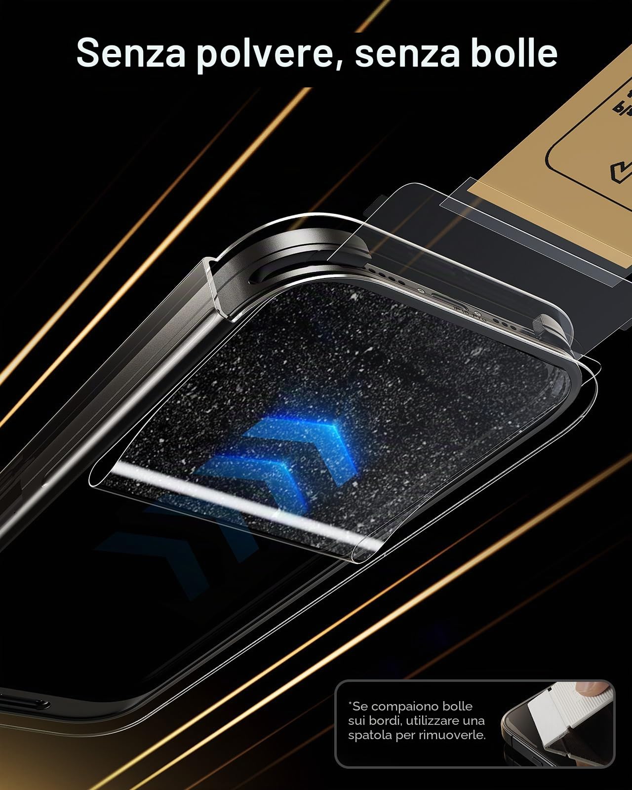 ESR 3 Pezzi Pellicola Vetro per iPhone 16/iPhone 15, Armorite Pro